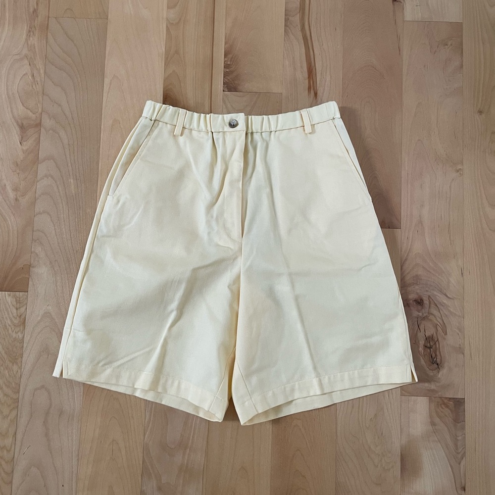 Talbots Women's Shorts Size 6 Butter Yellow Bermuda Vintage Mom Shorts NWOT